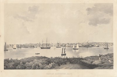 Utsikt över Gloucester, Mass. av Fitz Henry Lane
