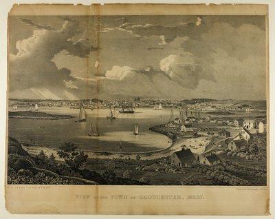 Utsikt över staden Gloucester, Massachusetts av Fitz Henry Lane