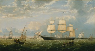 Golden State kommer in i New Yorks hamn, 1854. av Fitz Hugh Lane