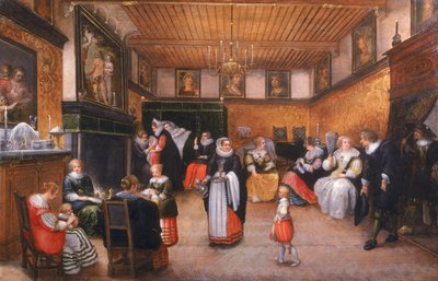 En dopfest, 1629 av Flemish School