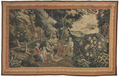 En flamländsk pastoral gobeläng, tidigt 1700-tal (textil) av Flemish School