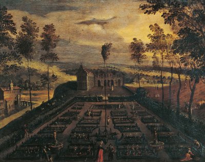 En italiensk trädgård av Flemish School