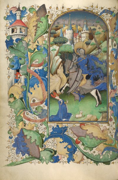Timebog, 1450-55 (tempera, bladguld og blæk på pergament) svensk av Flemish School