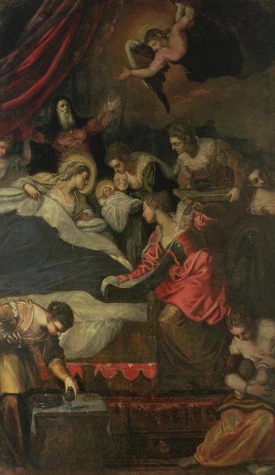 Chiara Albini Pietrazzani och hennes fem barn Eleanora, Vincenzo, Cinzia, Tullo och Anna av Flemish School