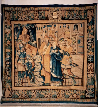 Conques museumskassa (Le Trésor de Conques). flamländsk gobeläng. Sainte Foys historia. 1500-talet (?). av Flemish School