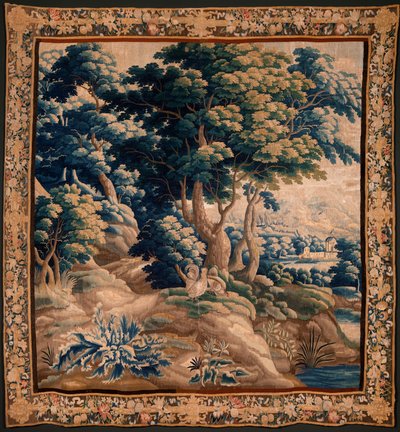 flamländsk gobeläng. Så kallad Verdure. Atelier i Oudenaarde. 332x318cm. Inv 00021. 1600-talet. av Flemish School