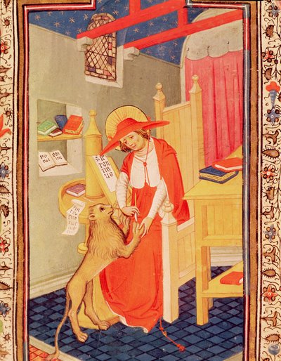 Fol.310v St. Hieronymus, från Don Duartes timbok av Flemish School