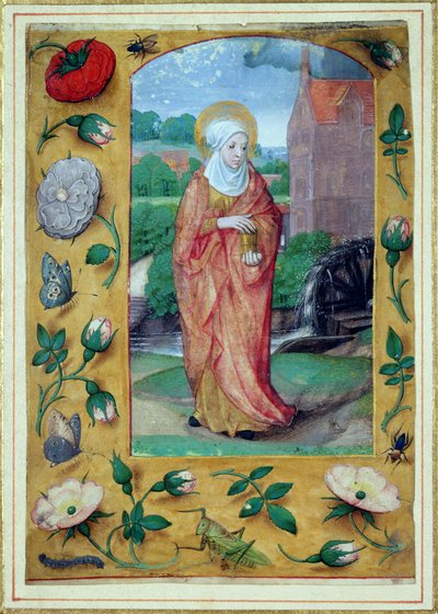 Maria Magdalena, från en timbok, ca 1500 av Flemish School