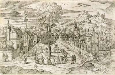 Första maj-ceremoni (etsning) av Flemish School