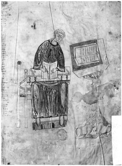 Ms 528 fol.1r Lectionary, kopisten av Flemish School