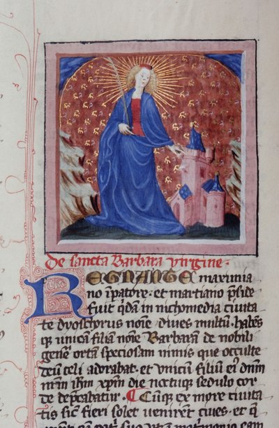 Ms Gen 1111 Page från Legenda Aurea, Brygge, c.1400-10 av Flemish School