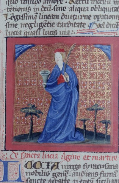 Ms Gen 1111 Page från Legenda Aurea, Brygge, c.1400-10 av Flemish School