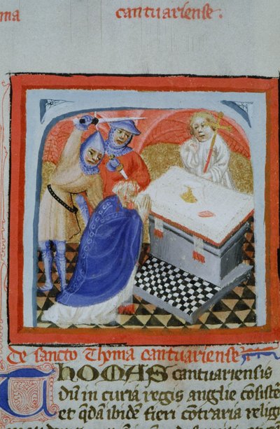 Ms Gen 1111 Page från Legenda Aurea, Brygge, c.1400-10 av Flemish School