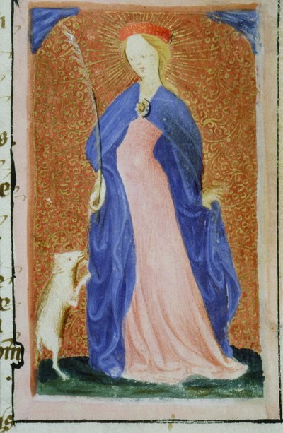 Ms Gen 1111 Page från Legenda Aurea, Brygge, c.1400-10 av Flemish School