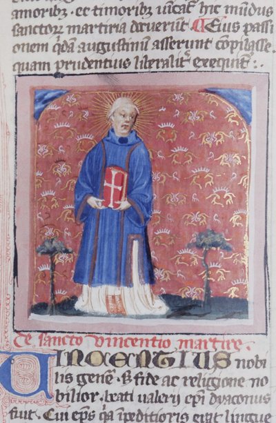 Ms Gen 1111 Page från Legenda Aurea, Brygge, c.1400-10 av Flemish School