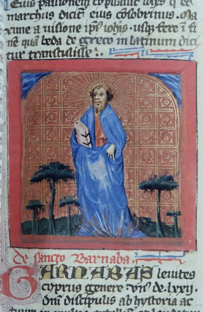 Ms Gen 1111 Page från Legenda Aurea, Brygge, c.1400-10 av Flemish School