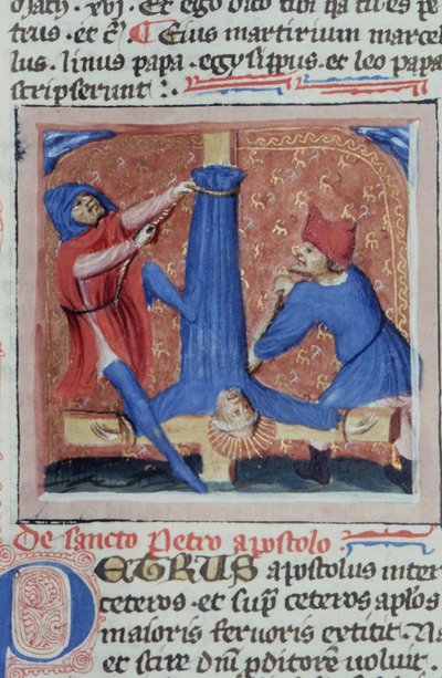 Ms Gen 1111 Page från Legenda Aurea, Brygge, c.1400-10 av Flemish School