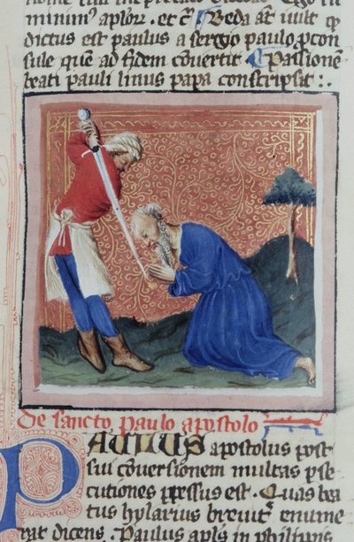 Ms Gen 1111 Page från Legenda Aurea, Brygge, c.1400-10 av Flemish School