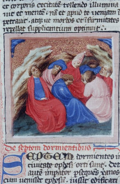 Ms Gen 1111 Page från Legenda Aurea, Brygge, c.1400-10 av Flemish School