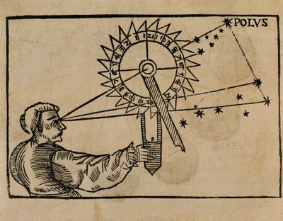 Petrus Apianus observerar stjärnors rörelse av Flemish School
