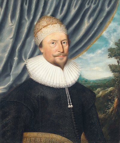 Porträtt av Sir Giles Allington, c.1620 av Flemish School
