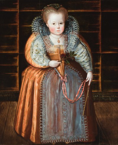 Porträtt av ett barn, sägs vara drottning Elizabeth av Flemish School