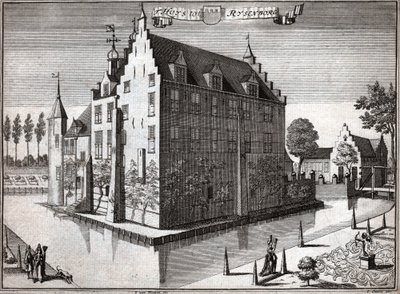 Slottet Rijsenburg. (gravyr av Flemish School
