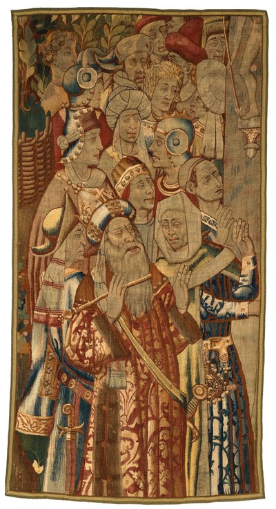 Tapestry, A Jewish Gathering, tillverkad i Flandern, Belgien, möjligen mitten av 1400-talet (ull) av Flemish School