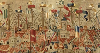 Gobeläng som visar erövringarna av kung Alfonso V av Portugal av Flemish School