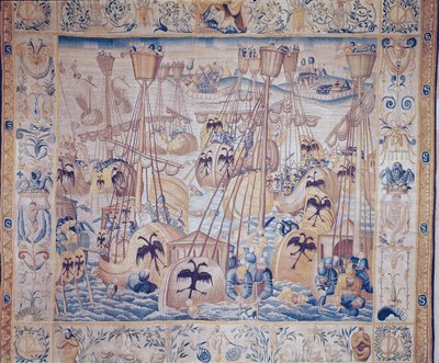 Slaget om Tunis eller Lepanto av Flemish School