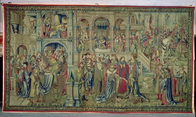 The Death of the Child and the King är utlovad seger, Tapestry of David and Batseba, c.1510-15 av Flemish School