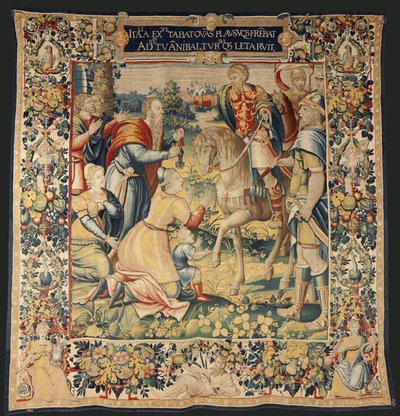 Hannibals historia, c.1570 (Tapestry) av Flemish School