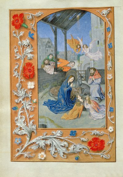 The Nativity, c.1480 (pergament) av Flemish School