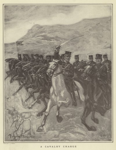 En kavalleriladdning av Fletcher C. Ransom