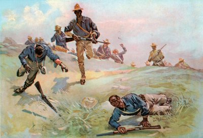 Trupp C, nionde U. S. kavalleri, kapten, som leder laddningen vid San Juan av Fletcher C. Ransom