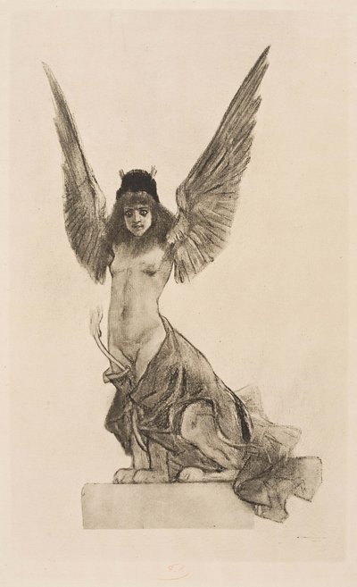 Kvinnlig sfinx eller parallell av Félicien Rops