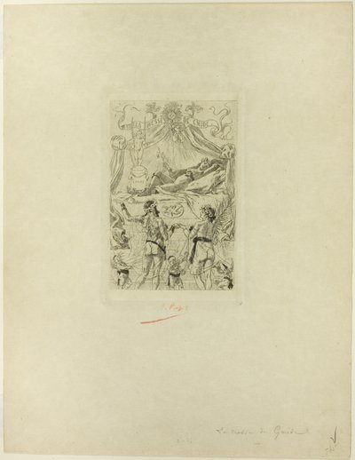 Frontispice till La messe de Gnide av Félicien Rops