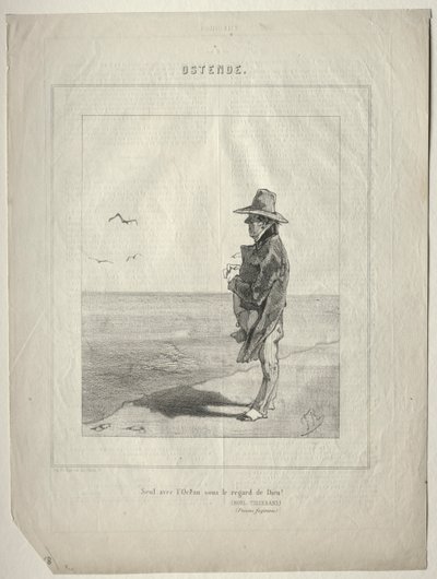 Oostende. Ensam med havet under Guds blick!. av Félicien Rops