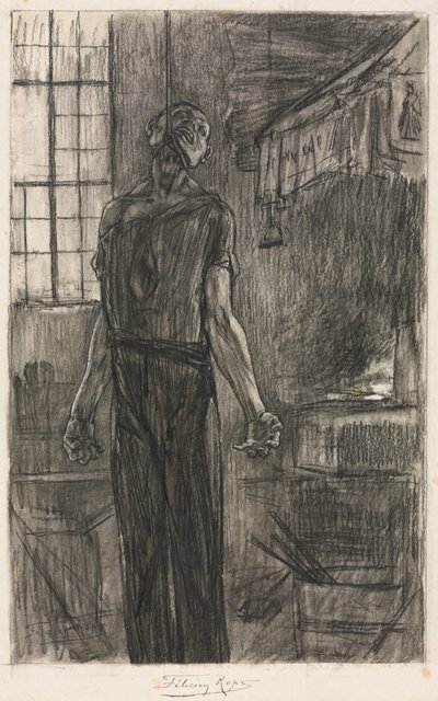Den hängde mannen i smedjan av Félicien Rops