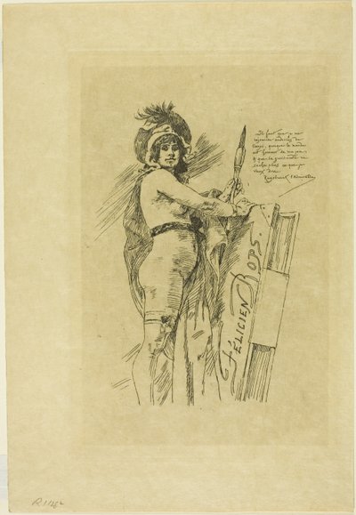 Musa av Félicien Rops av Félicien Rops