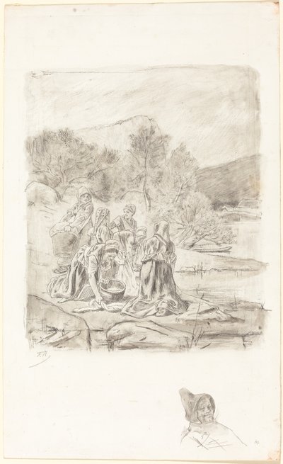 Tvättskvinnor, ca 1884-1887. av Félicien Rops