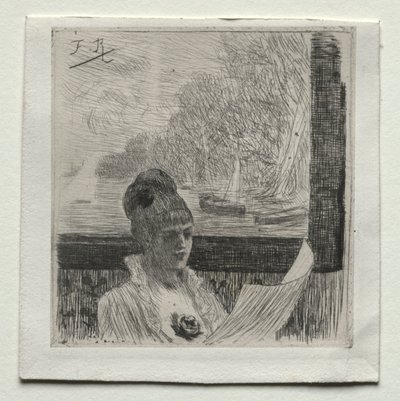 Ung kvinna av Félicien Rops