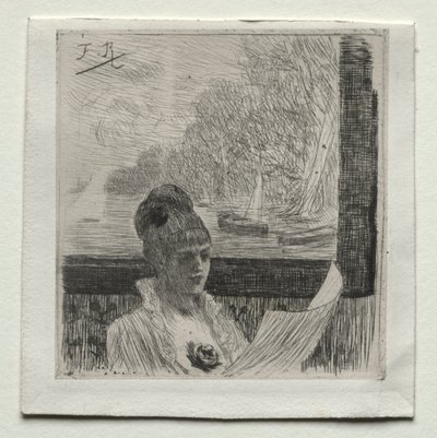 Ung kvinna. av Félicien Rops