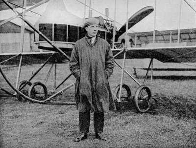 London-Manchester Air Race: Mr Jack Alcock och hans Maurice Farman-biplan, 1914 1934 av Flight Photo