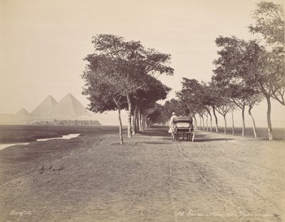 Kairo. Pyramidernas gränd, ca. 1870. av Félix Bonfils