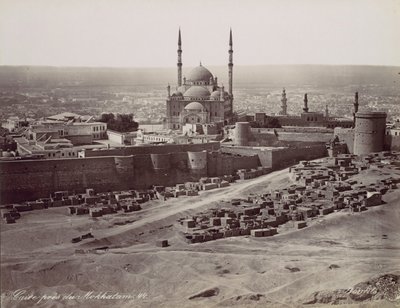 Kairo nära Mokkatam, 1870-talet. av Félix Bonfils