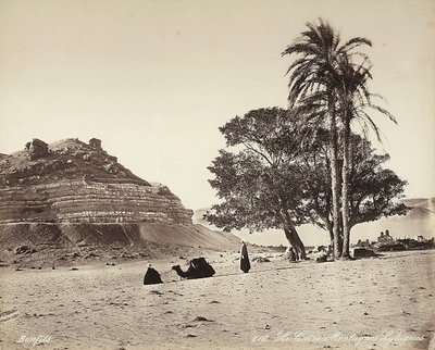 Ökenområde i utkanten av Kairo, Egypten av Félix Bonfils