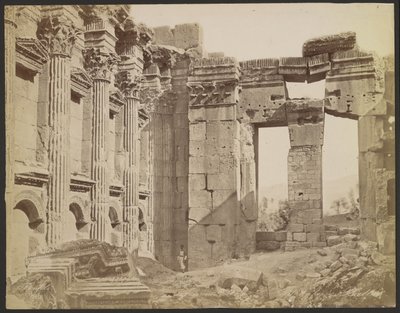 Interiör, Jupitertemplet, Balbek av Félix Bonfils