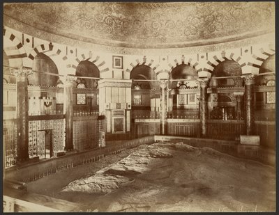 Interiör, Klippdomen, Jerusalem av Félix Bonfils