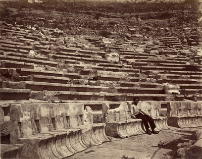 Interiör, Dionysius teater, Aten av Félix Bonfils